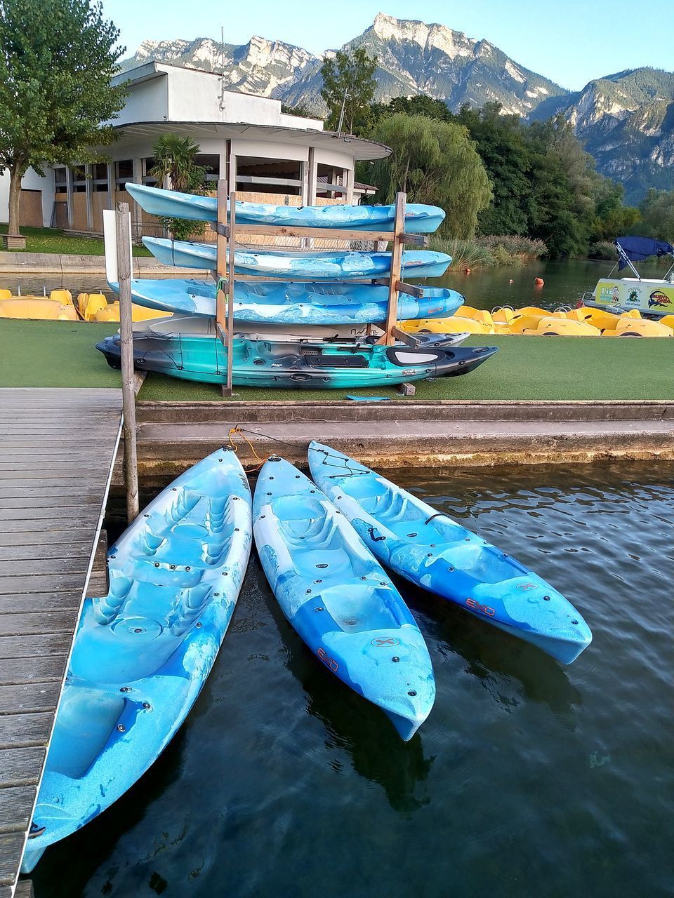 BOATS MOORED IN SWIMMING POOL