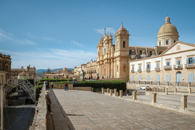 View of historic building against sky in city