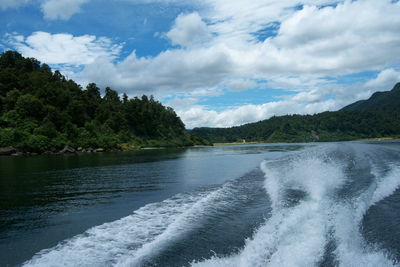 Scenic view of river against sky