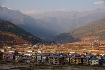 High angle view of townscape