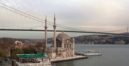 Bridge over river in city