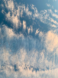 Low angle view of clouds in sky