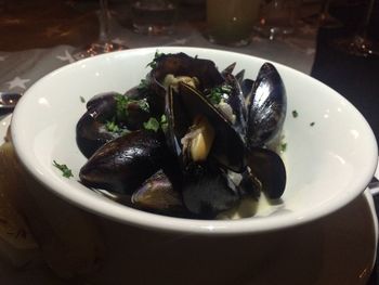 Close-up of food served in plate