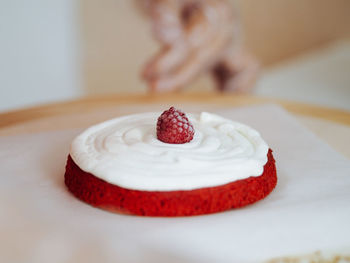 Close-up of cake on plate