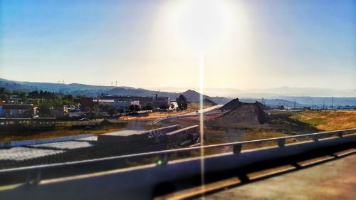 View of railroad track against sky