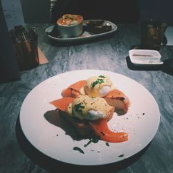 Close-up of served food