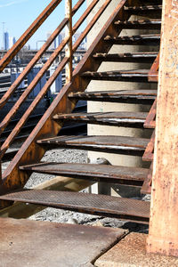 High angle view of staircase