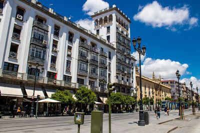 People on street in city