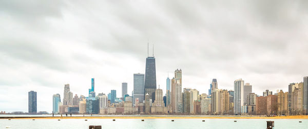 Modern buildings in city against sky ,chicago city,usa