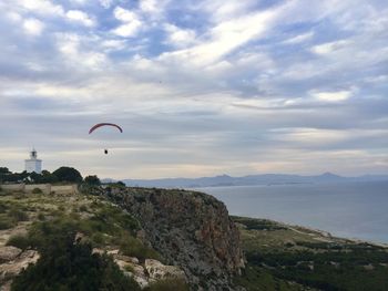 Scenic view of mountain against sky