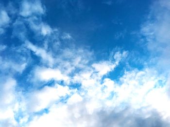 Low angle view of clouds in sky