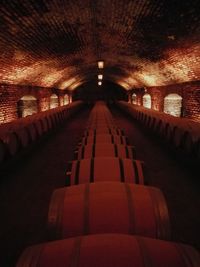 Interior of illuminated empty room