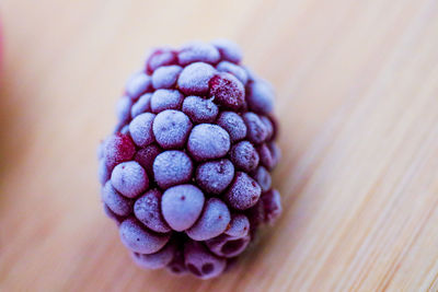 High angle view of berries on table