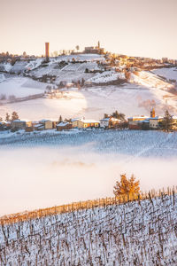 Winter landscape in piedmont