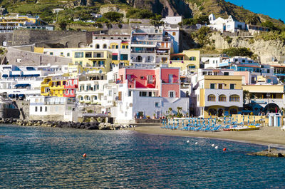 View of town on beach
