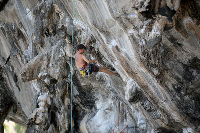 Man standing on rock