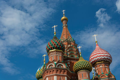 Low angle view of traditional building against sky