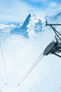 Snow covered mountain against sky