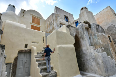 Low angle view of buildings against sky