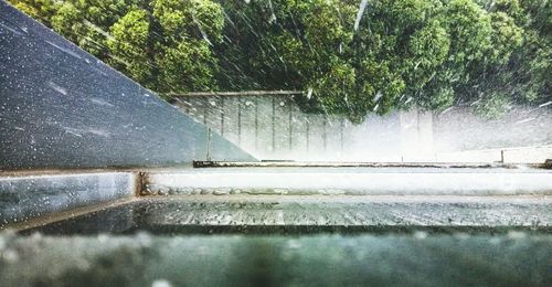 Water splashing on dam