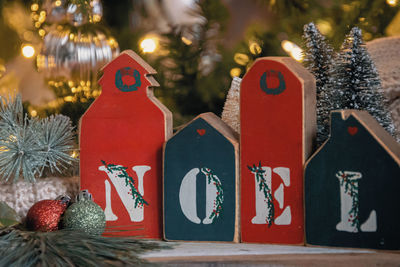 Close-up of christmas tree