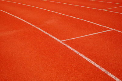 Full frame shot of running track at stadium