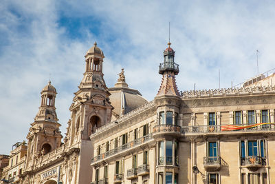 Low angle view of historical building against sky