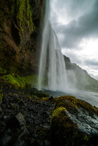 Scenic view of waterfall