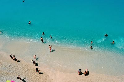 People enjoying at beach