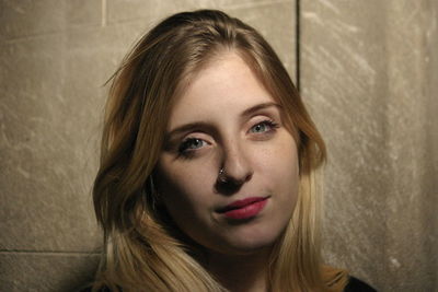 Close-up portrait of beautiful woman