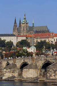 Prague castle, founded about 880 - cathedral of st vitus and basilica st george and charles bridge