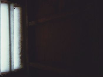 Close-up of window in darkroom