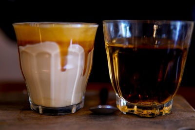Close-up of coffee on table