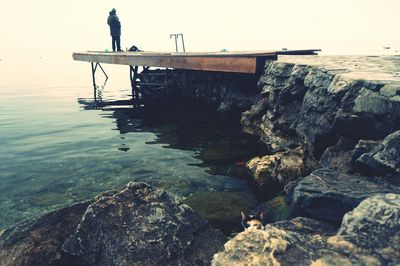 Pier on sea