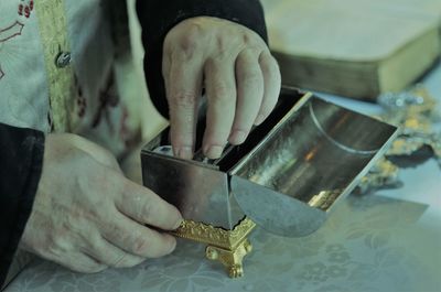 Man working on metal
