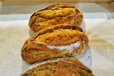 Close-up of bread on table at store