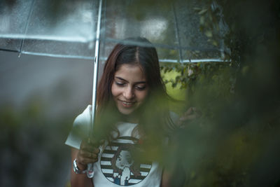 Portrait of a smiling young woman