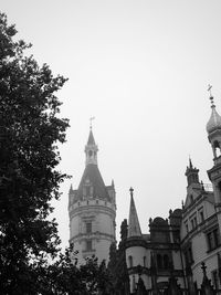 High section of church against clear sky