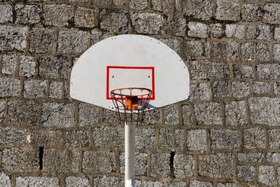 Basketball hoop, street basket in bilbao city, spain