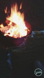 Close-up of campfire