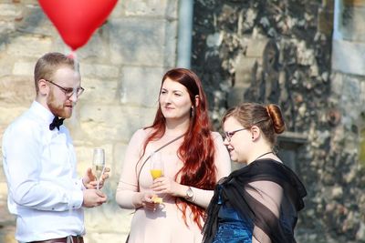 Young couple smiling