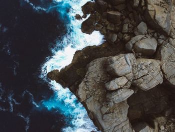 Rock formation in water