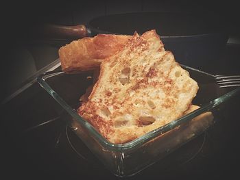 Close-up of ice cream in plate