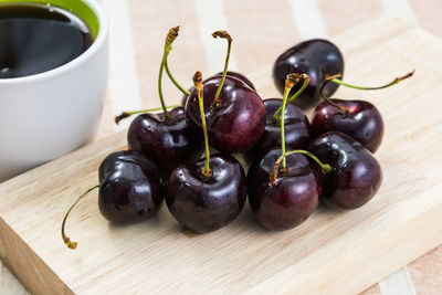 Close-up of fruits on table