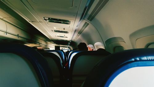 Interior of airplane