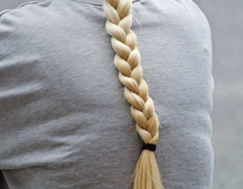 Close-up of hair braid