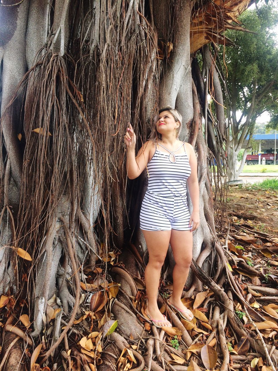 one person, full length, one woman only, only women, leisure activity, tree, branch, young women, one young woman only, rear view, nature, adults only, lifestyles, young adult, standing, beauty, outdoors, beauty in nature, adult, day, people