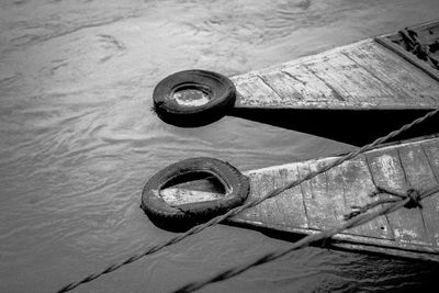 Close-up of metal wheel