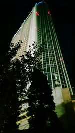 Low angle view of illuminated building