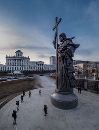 Statue in city